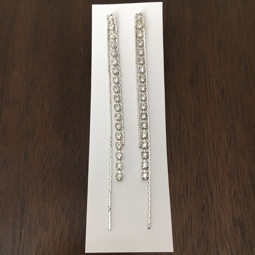 Silver & Diamond costume earrings